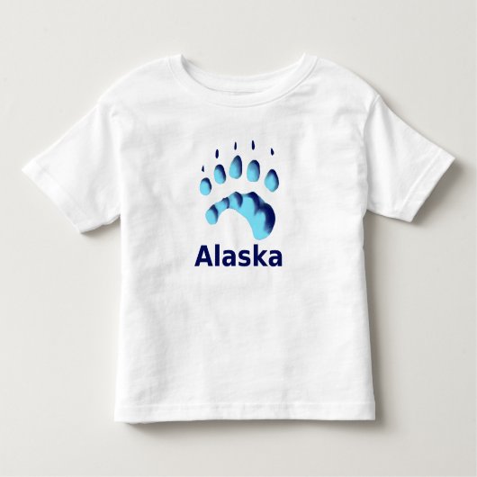 Polar Beer Paw Print Kinder Shirts (Voorkant)
