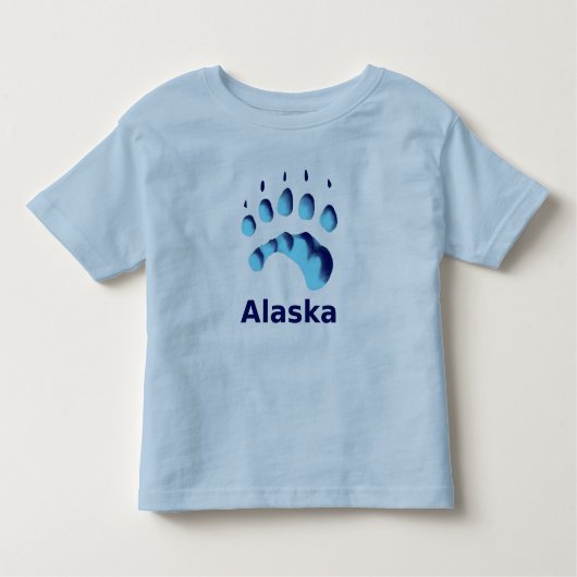 Polar Beer Paw Print Kinder Shirts (Voorkant)