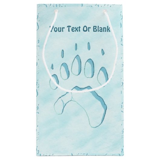 Polar Beer Paw Print Klein Cadeauzakje (Achterkant)