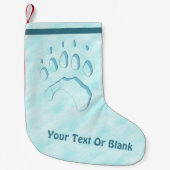 Polar Beer Paw Print Kleine Kerstsok (Voorkant)