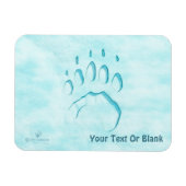 Polar Beer Paw Print Magneet (Horizontaal)