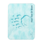 Polar Beer Paw Print Magneet (Verticaal)