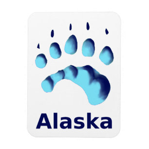 Polar Beer Paw Print Magneet