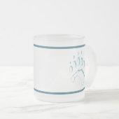 Polar Beer Paw Print Matglas Koffiemok (Voorkant rechts)
