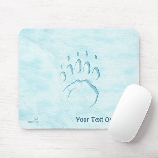Polar Beer Paw Print Muismat (Met muis)
