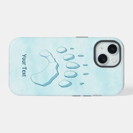 Polar Beer Paw Print OtterBox iPhone Case iPhone 15 Case (Achterkant horizontaal)