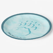 Polar Beer Paw Print Papieren Bordje (Gekanteld)
