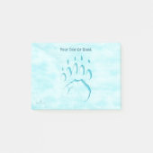 Polar Beer Paw Print Post-it® Notes (Voorkant)