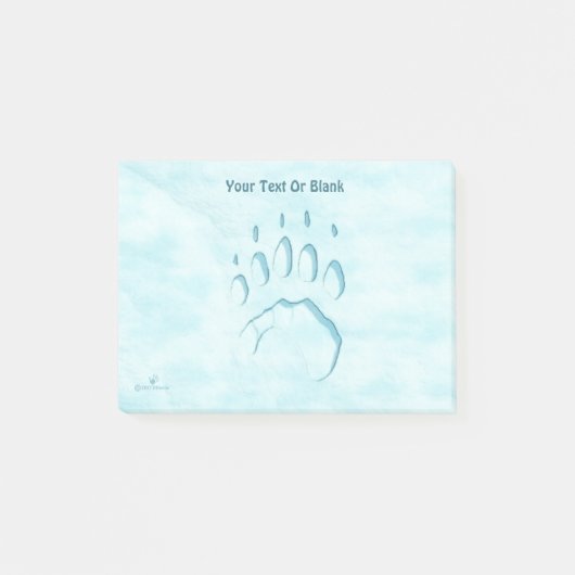 Polar Beer Paw Print Post-it® Notes (Voorkant)