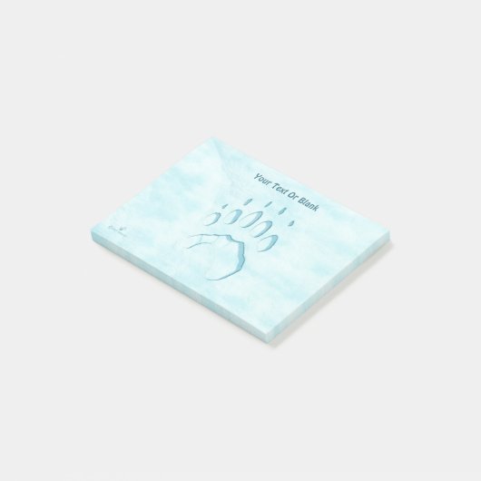 Polar Beer Paw Print Post-it® Notes (Schuin)