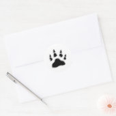 Polar Beer Paw Print Ronde Sticker (Envelop)