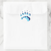 Polar Beer Paw Print Ronde Sticker (Tas)