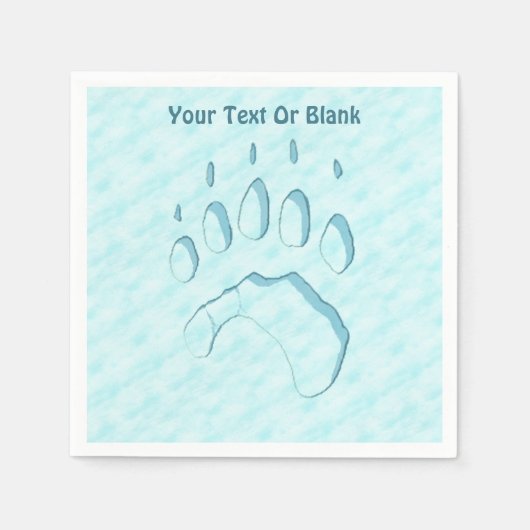 Polar Beer Paw Print Servetten (Voorkant)