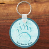 Polar Beer Paw Print Sleutelhanger (Voorkant)