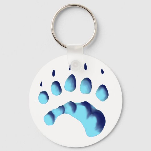 Polar Beer Paw Print Sleutelhanger (Voorkant)