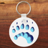 Polar Beer Paw Print Sleutelhanger (Voorkant)
