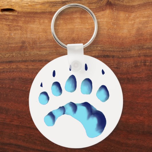 Polar Beer Paw Print Sleutelhanger (Voorkant)