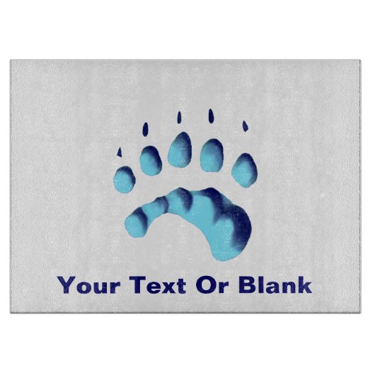 Polar Beer Paw Print Snijplank (Voorkant)