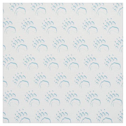 Polar Beer Paw Print Stof (Swatch)