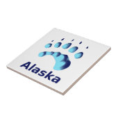 Polar Beer Paw Print Tegeltje (Zijkant)