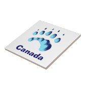 Polar Beer Paw Print Tegeltje (Zijkant)