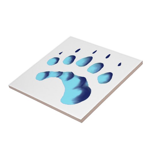 Polar Beer Paw Print Tegeltje (Zijkant)