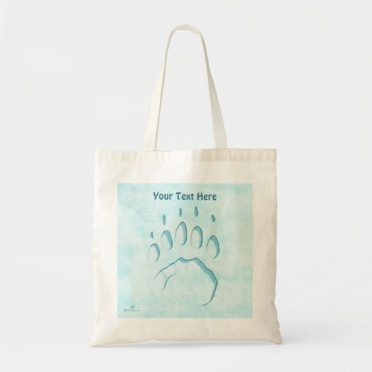 Polar Beer Paw Print Tote Bag (Voorkant)