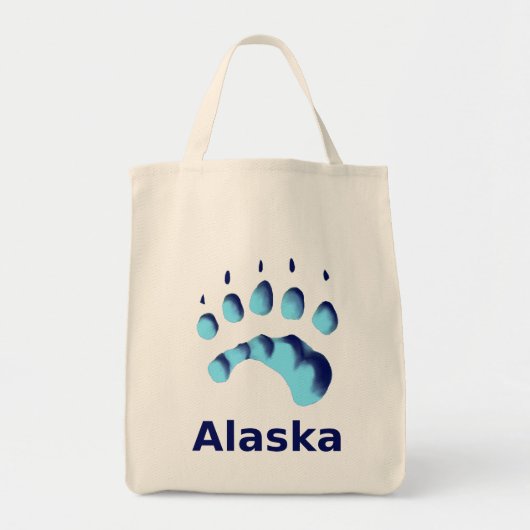 Polar Beer Paw Print Tote Bag (Voorkant)