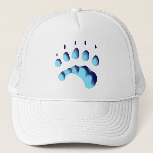 Polar Beer Paw Print Trucker Pet (Voorkant)