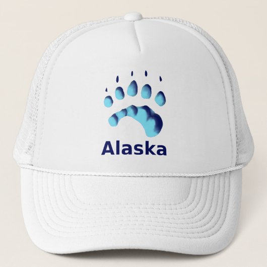 Polar Beer Paw Print Trucker Pet (Voorkant)