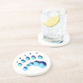 Polar Beer Paw Print Zandsteen Onderzetter (Zijkant)