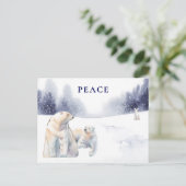 Polar Beer Peace Corporate Christmas Briefkaart (Staand voorkant)