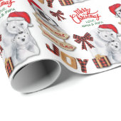 Polar Beer Penguin North Pole Santa Sign Cadeaupapier (Rol Hoek)