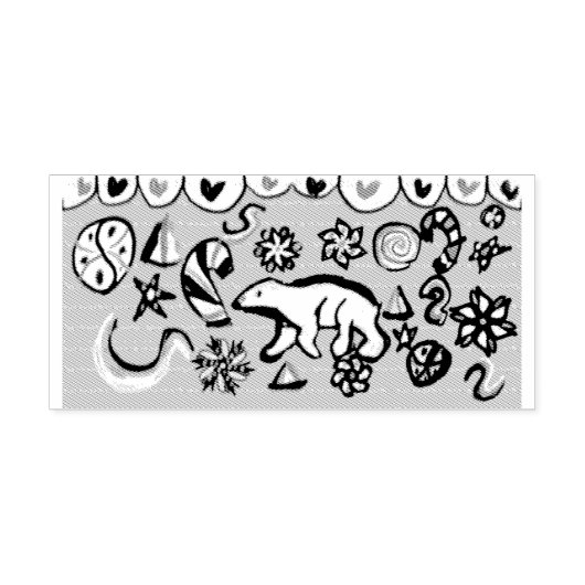 Polar Beer Peppermint Latte kerst Rubberstempel (Afrduk)