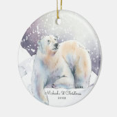 Polar Beer Personalized kerstversiering Keramisch Ornament (Links)