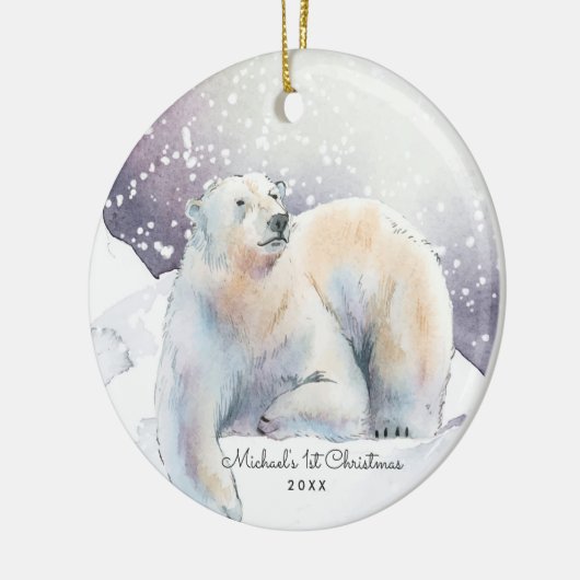 Polar Beer Personalized kerstversiering Keramisch Ornament (Links)
