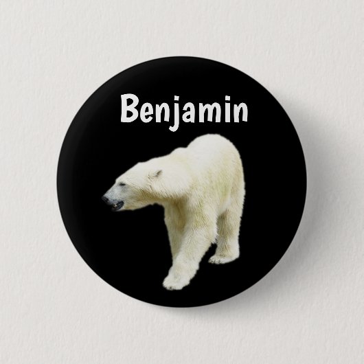 Polar Beer Persoonlijke naam Ronde Button 5,7 Cm (Voorkant)