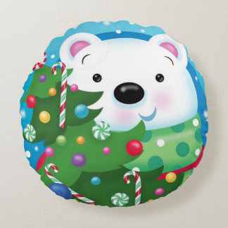 Polar Beer Pillow Rond Kussen