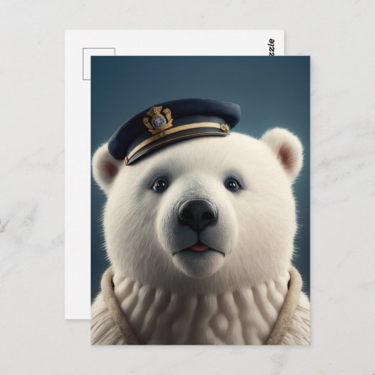 Polar Beer piloot kapitein Briefkaart (Voorkant / Achterkant)