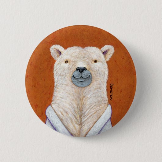Polar Beer Pin Ronde Button 5,7 Cm (Voorkant)