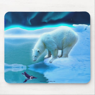 Polar Beer & Pinguïn Arctic Wildlife Art Mousepad Muismat
