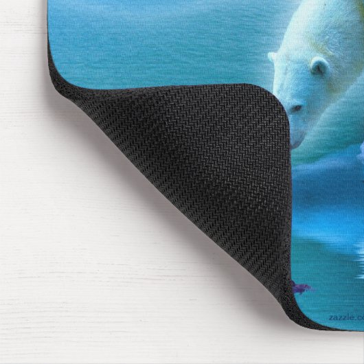 Polar Beer & Pinguïn Arctic Wildlife Art Mousepad Muismat (Hoek)