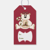 Polar Beer Polkadot Reversibele Kerstmis Cadeaulabel (Achterkant)
