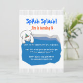 Polar Beer Pool Birthday Party Kaart (Staand voorkant)