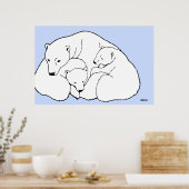 Polar Beer Poster Kunst afdrukken Wildlife Home De (Keuken)
