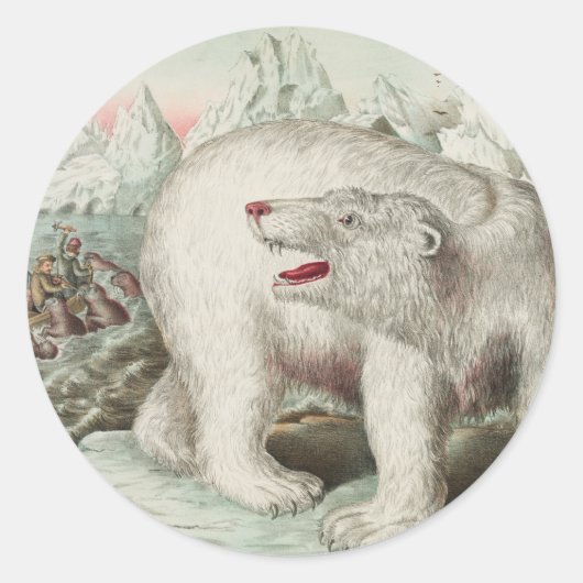 Polar Beer Poster Ronde Sticker (Voorkant)