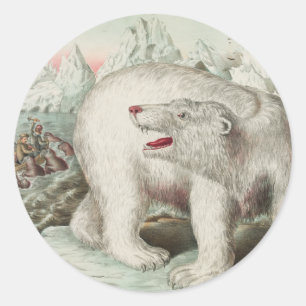 Polar Beer Poster Round Sticker