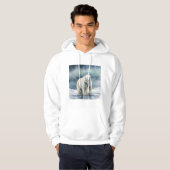 Polar Beer Print Mannen Hoodie (Voorkant volledig)