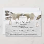 Polar Beer QR Code Photo Winter Save the Date Kaar (Voorkant)