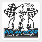 Polar Beer Racing Vierkante Sticker (Voorkant)